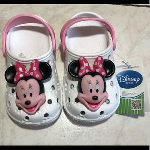 Baby girl white Minnie Mouse Clogs